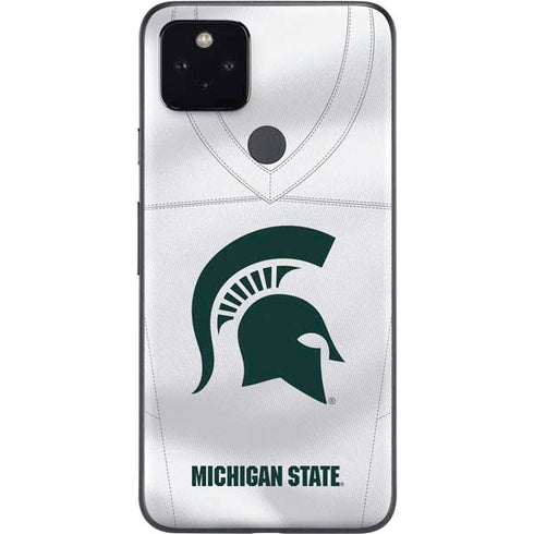 Michigan State University White Jersey Google Pixel 5a Skin